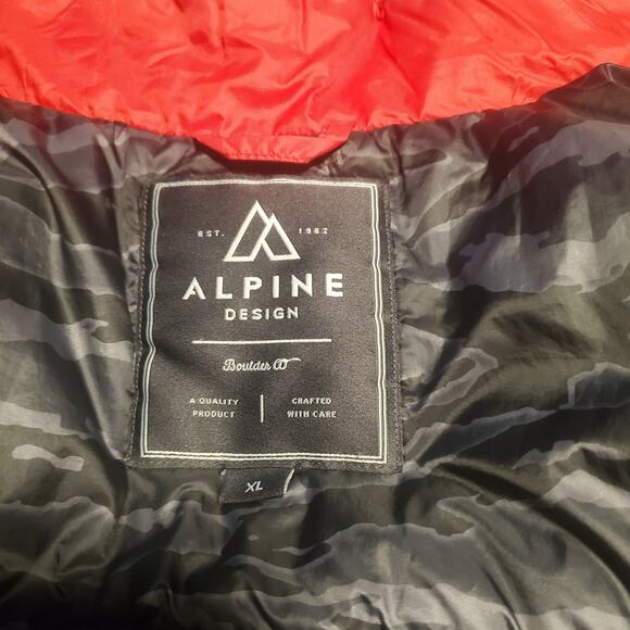 Alpine Design XL Puffer Vest Outdoor Full Zip Nylon Shell Poly Fill TINY FLAWs - Picture 6 of 9